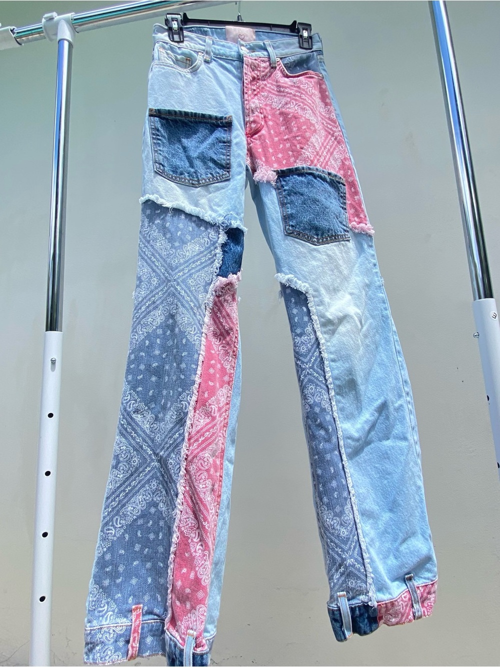 REVICE Bandana Patchwork Denim Jeans Size 25